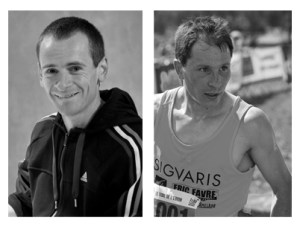 Julien Rancon, team Adidas (à gauche) et Nicolas Martin, team Sigvaris (à droite), tous deux licenciés à l'Entente Athlétique Grenoble 38